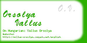 orsolya vallus business card